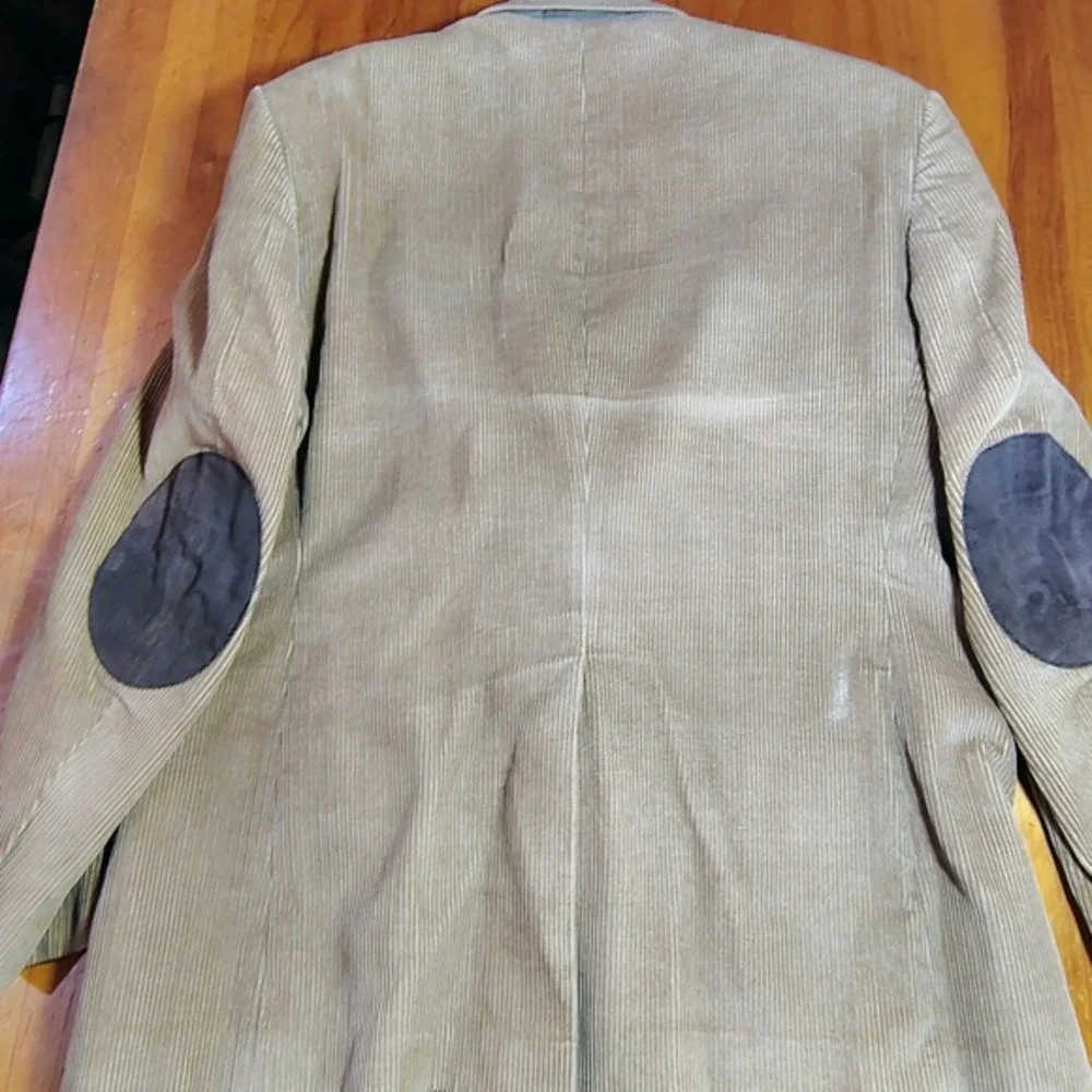 Gentlemen's Clothing Tan Corduroy Blazer Jacket Elbow‎ Patches XL cowboy western